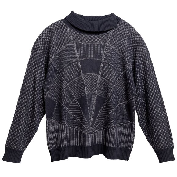 Sundazed (Belgium) Vintage Garter Block Interlock Knit Rib Sweater : S
